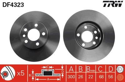 Brake Disc TRW DF4323
