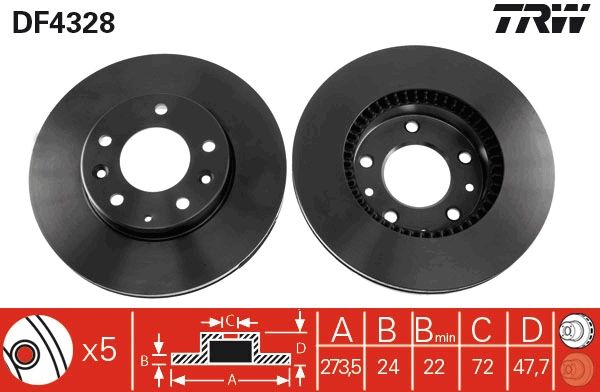 TRW DF4328 Brake Disc
