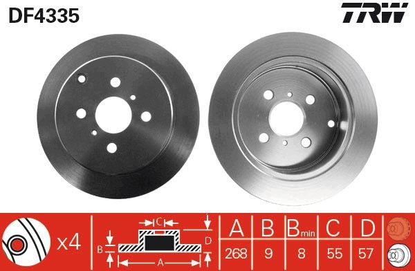 TRW DF4335 Brake Disc