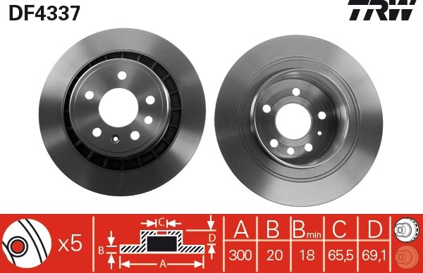 TRW DF4337 Brake Disc