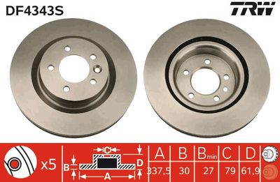 Brake Disc TRW DF4343S