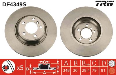 Brake Disc TRW DF4349S