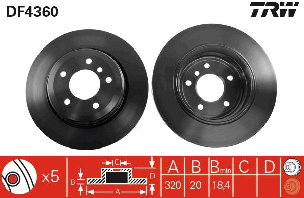 TRW DF4360 Brake Disc