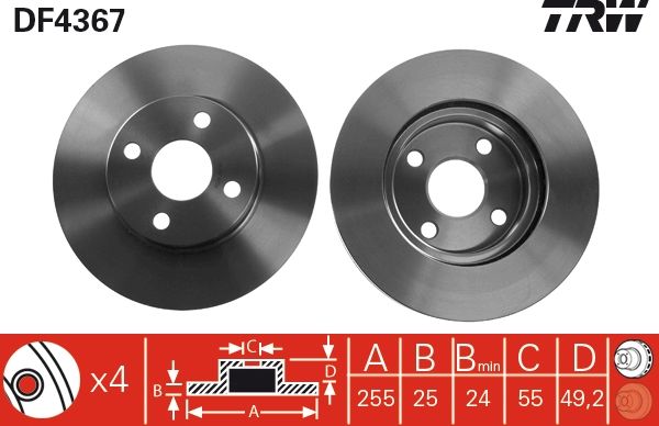TRW DF4367 Brake Disc
