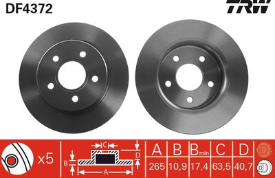 Brake Disc TRW DF4372