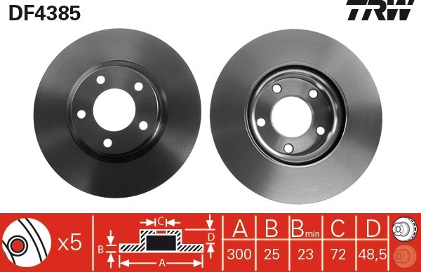 TRW DF4385 Brake Disc
