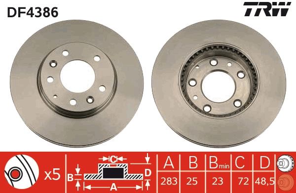 TRW DF4386 Brake Disc