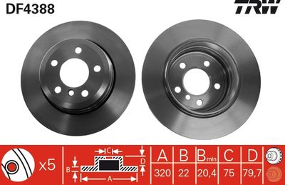 Brake Disc TRW DF4388