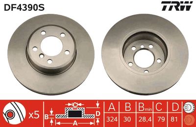 Brake Disc TRW DF4390S