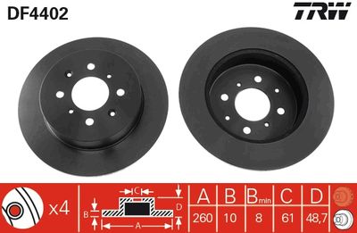Brake Disc TRW DF4402