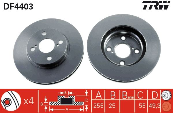 TRW DF4403 Brake Disc
