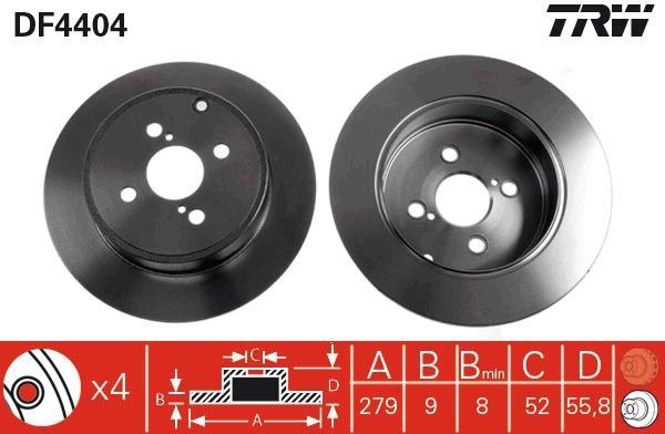 TRW DF4404 Brake Disc