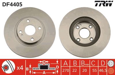 Brake Disc TRW DF4405