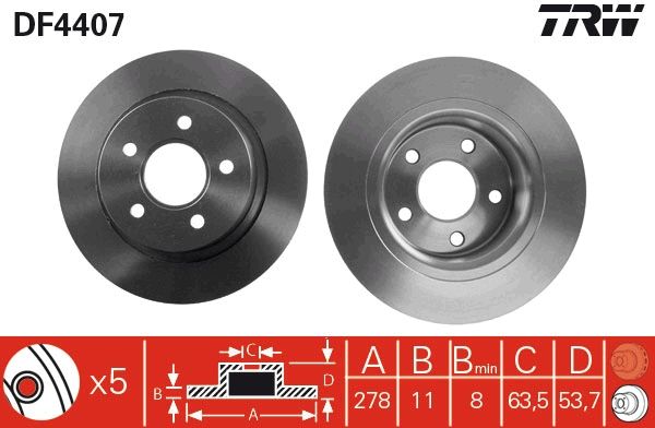 TRW DF4407 Brake Disc