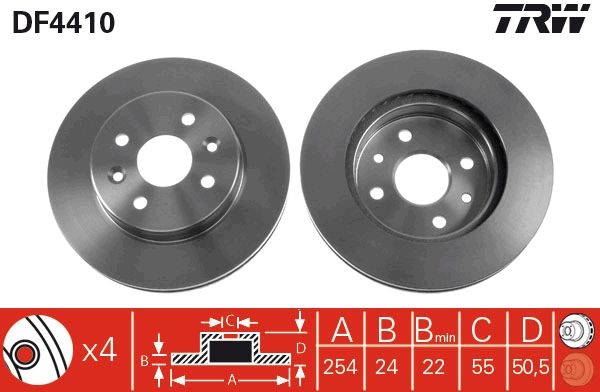 TRW DF4410 Brake Disc