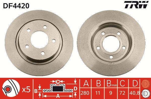 TRW DF4420 Brake Disc