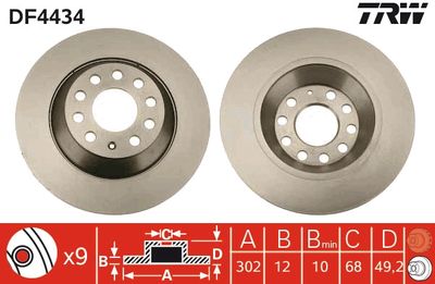 Brake Disc TRW DF4434