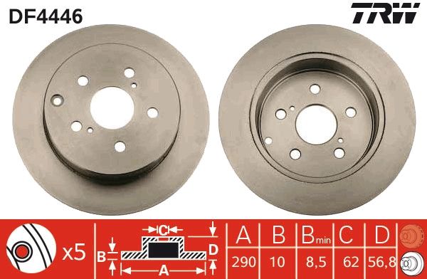 TRW DF4446 Brake Disc