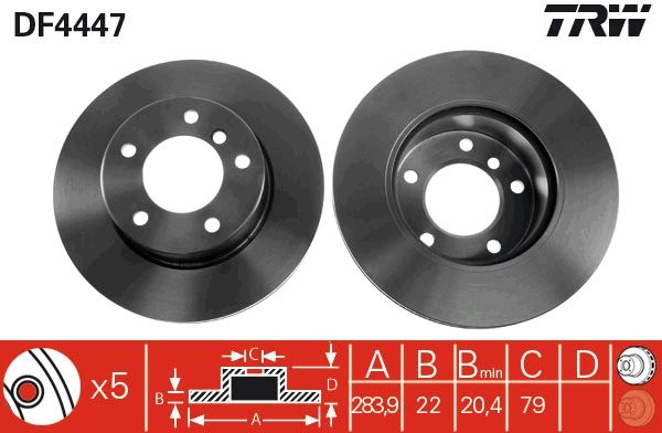 TRW DF4447 Brake Disc