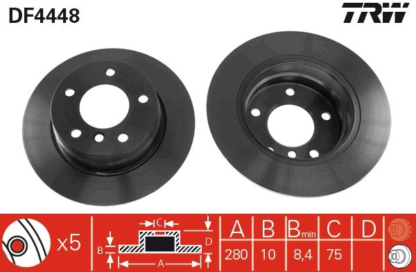 TRW DF4448 Brake Disc