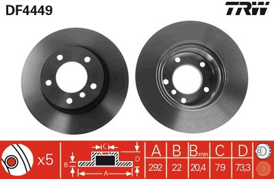 Brake Disc TRW DF4449