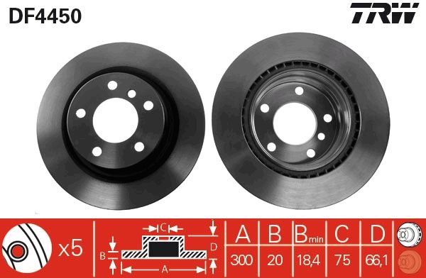 TRW DF4450 Brake Disc
