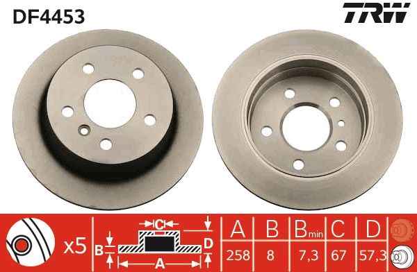 TRW DF4453 Brake Disc