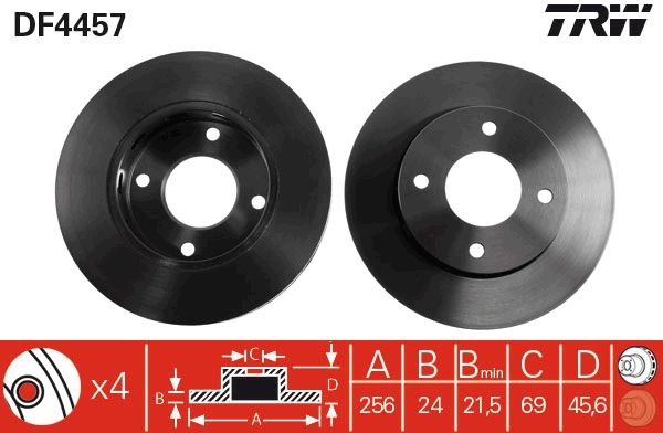 TRW DF4457 Brake Disc