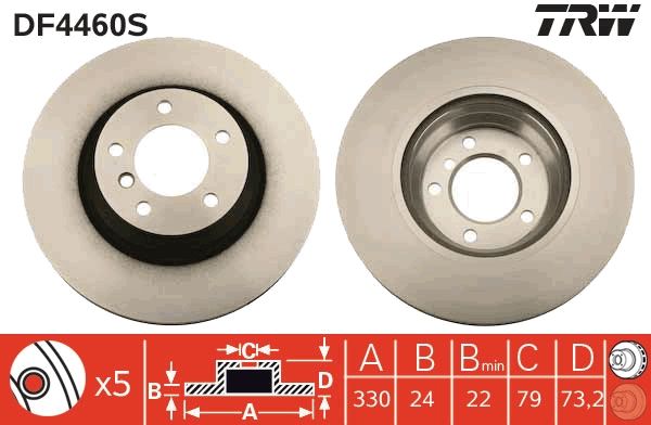 TRW DF4460S Brake Disc