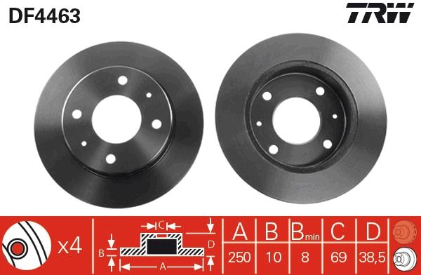 TRW DF4463 Brake Disc