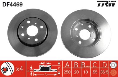 Brake Disc TRW DF4469