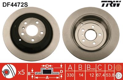 Brake Disc TRW DF4472S