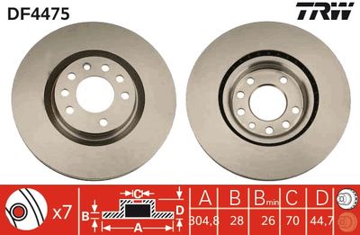 Brake Disc TRW DF4475