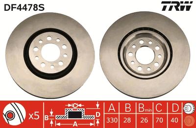Brake Disc TRW DF4478S
