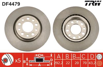 Brake Disc TRW DF4479