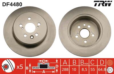 Brake Disc TRW DF4480