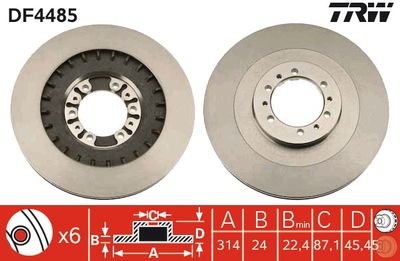 Brake Disc TRW DF4485