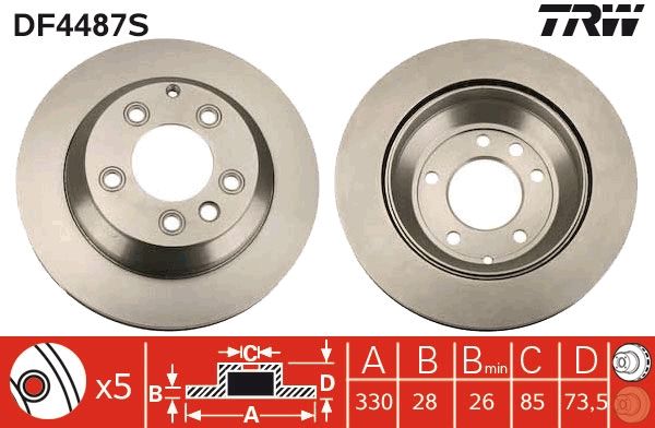 TRW DF4487S Brake Disc
