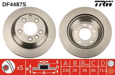 Brake Disc TRW DF4487S