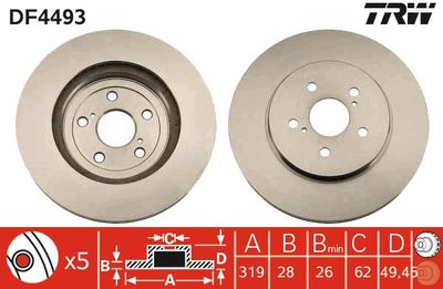 Brake Disc TRW DF4493