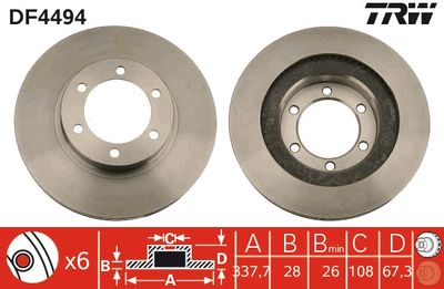 Brake Disc TRW DF4494