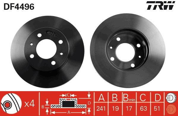 TRW DF4496 Brake Disc