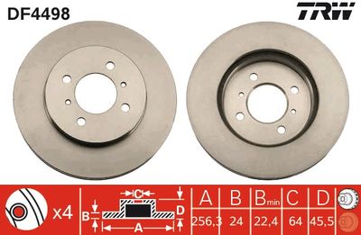 Brake Disc TRW DF4498