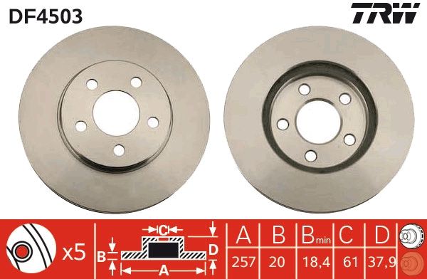 TRW DF4503 Brake Disc
