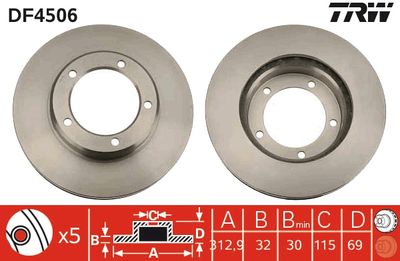 Brake Disc TRW DF4506