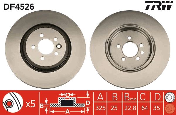 TRW DF4526 Brake Disc