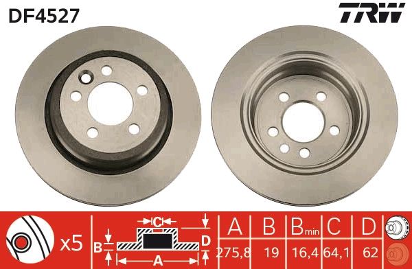 TRW DF4527 Brake Disc