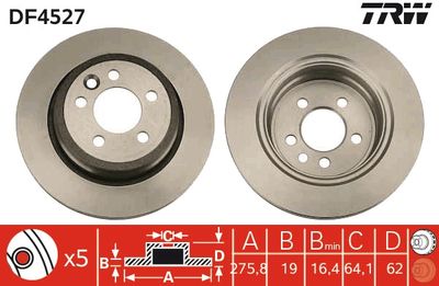 Brake Disc TRW DF4527