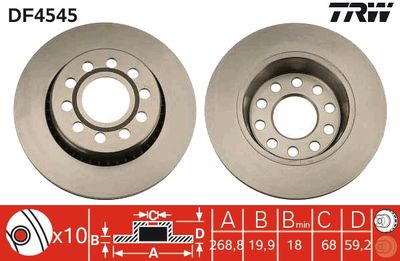 Brake Disc TRW DF4545