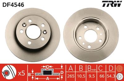 Brake Disc TRW DF4546